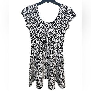 Chevron Black and White Dress